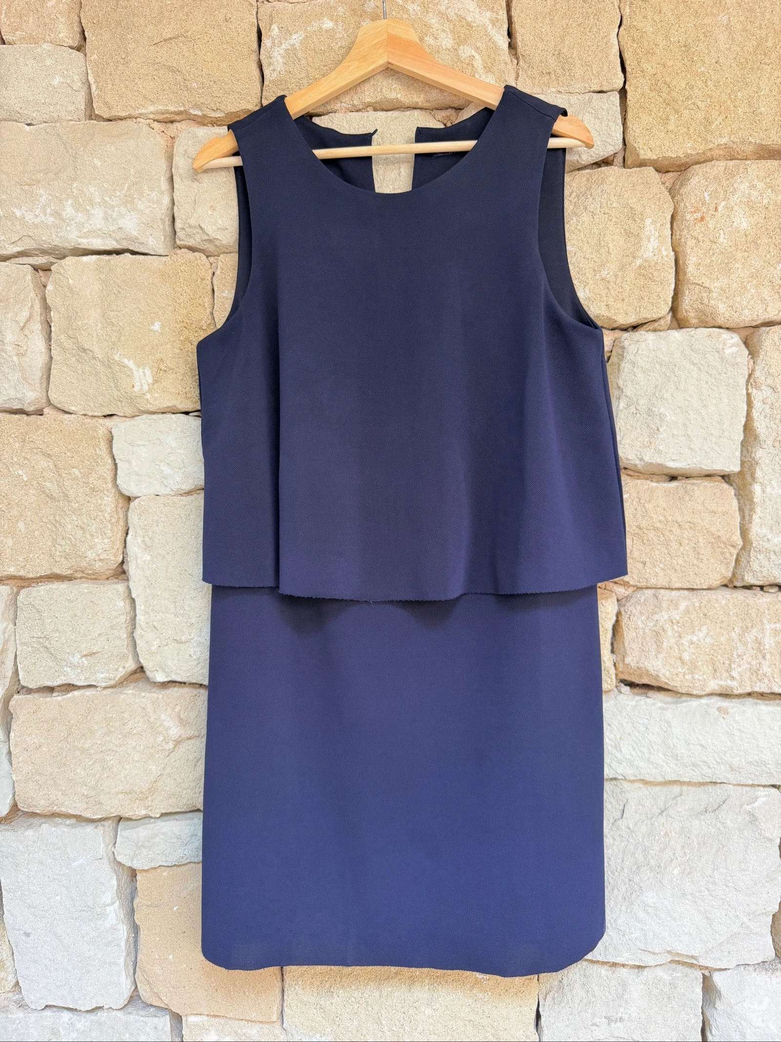 Vestido azul marino talla S de Mango Violeta
